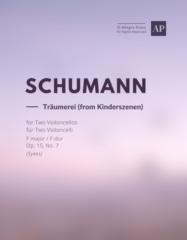 Schumann Traumerei Cello Duet Cover