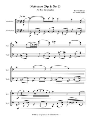 Chopin Nocturne for Cello Duet
