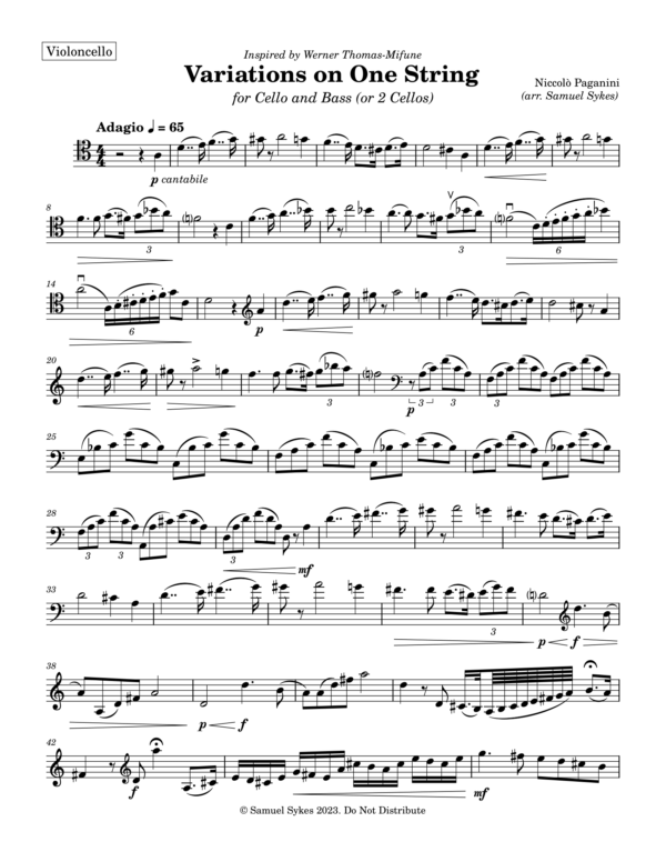 Paganini Variations on Rossini Duet